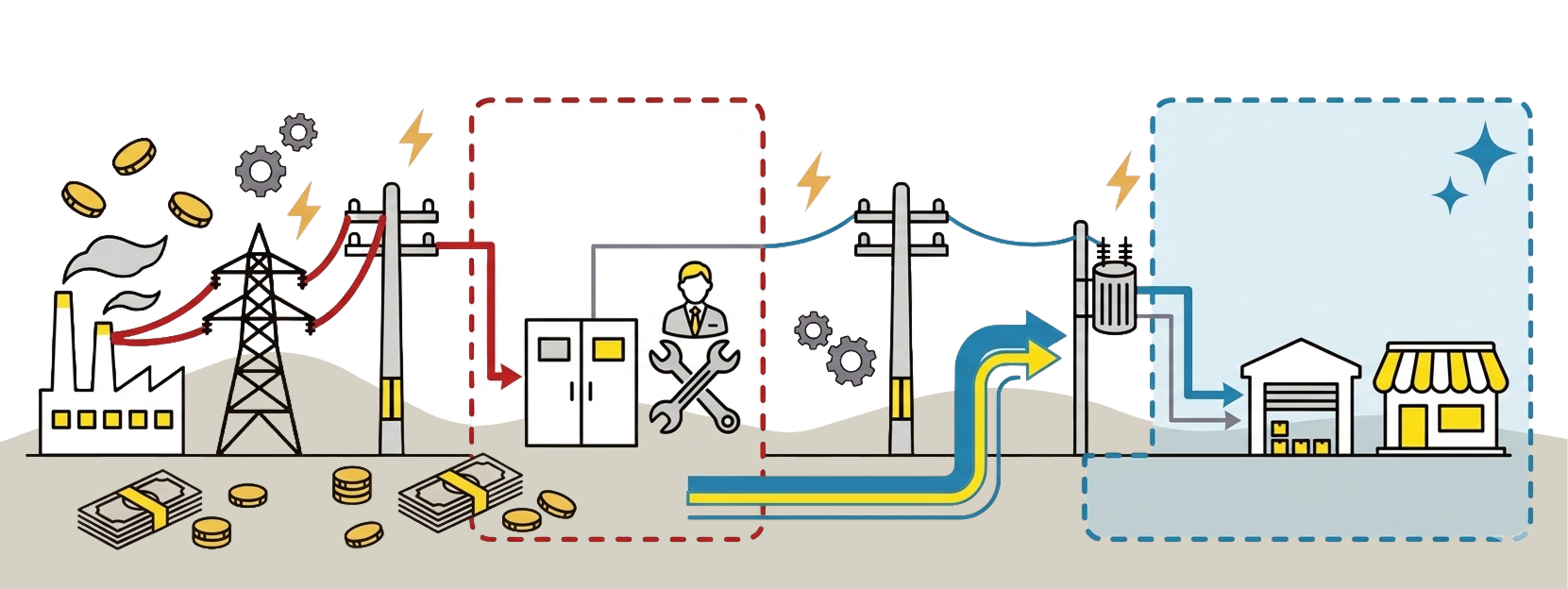 電気代削減の図解（スマホ版）